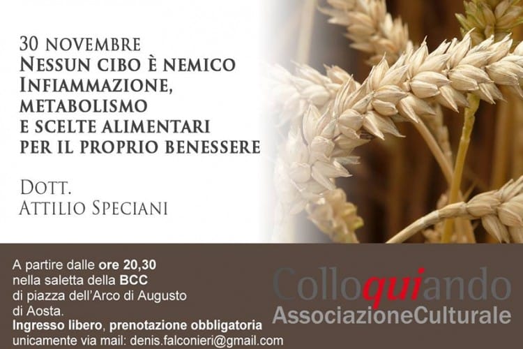 Il cibo è un amico: un incontro ad Aosta per parlare della relazione con il cibo, contro le intolleranze alimentari