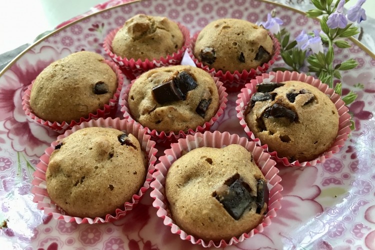 Mini muffins integrali con cioccolato
