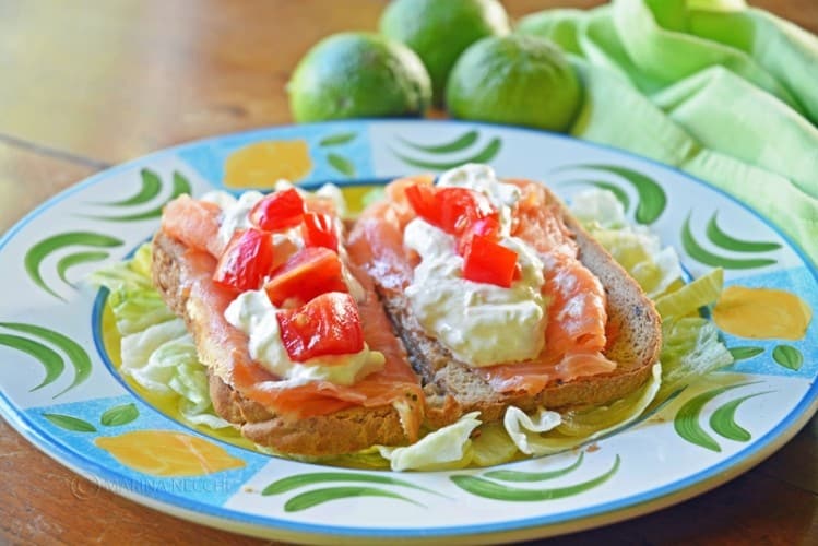 Salmone con straccetti di mozzarella