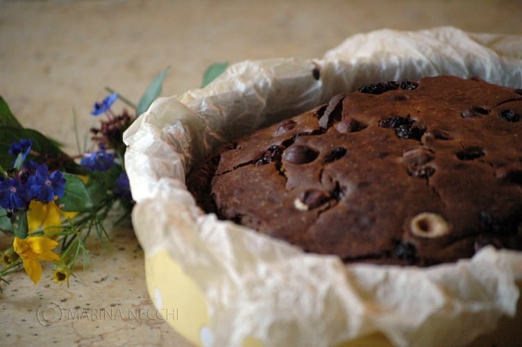 Torta con farina di castagne