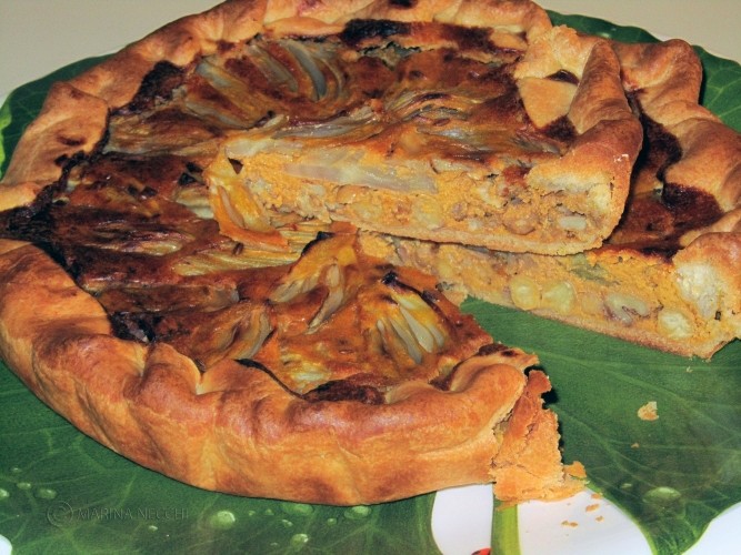 Torta salata di zucca e finocchi